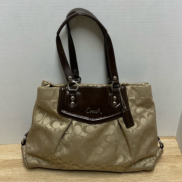 Coach Leather and Canvas Tote/Handbag - Picture 1 of 13